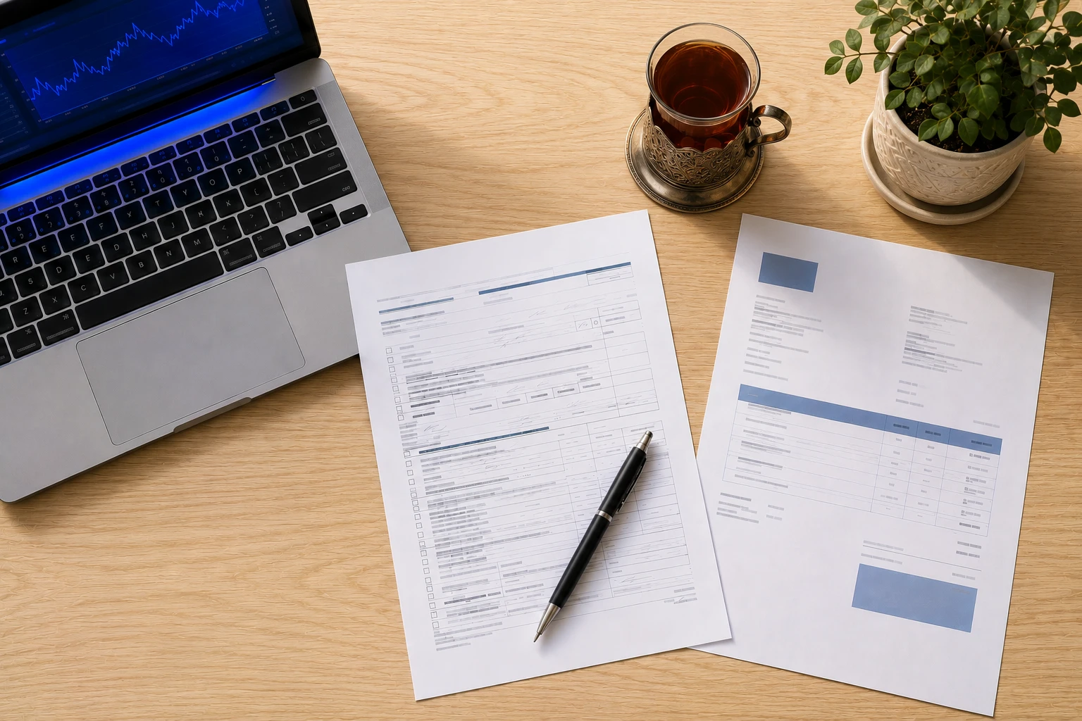 Фінансовий керівник перевіряє IRS Form W-8BEN-E для компанії поза США
