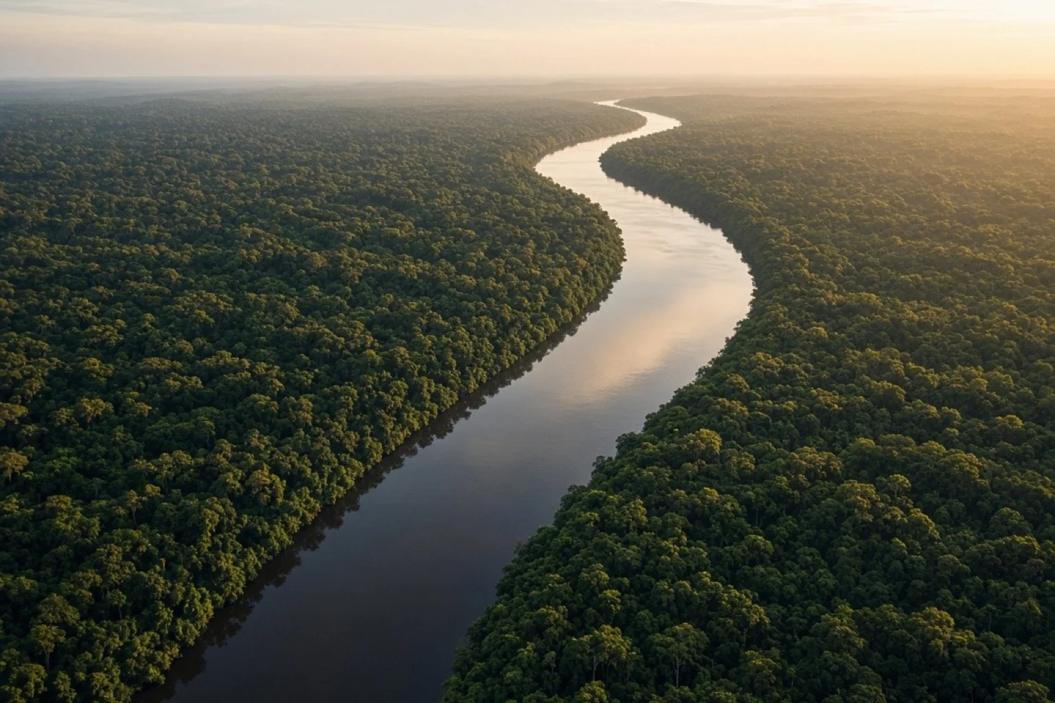 Dossel da floresta amazônica visto de cima, sem pessoas