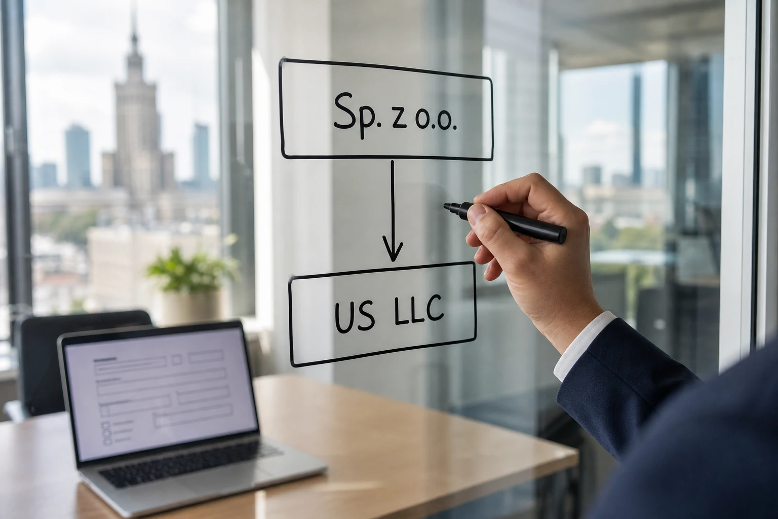 Kierownik finansowy mapuje właściciela i disregarded LLC w IRS Form W-8BEN-E Part I