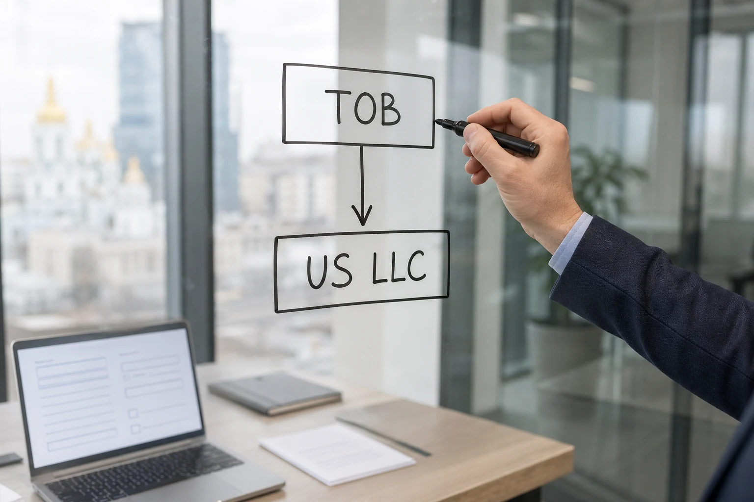 Фінансовий керівник зіставляє власника та disregarded LLC у IRS Form W-8BEN-E Part I