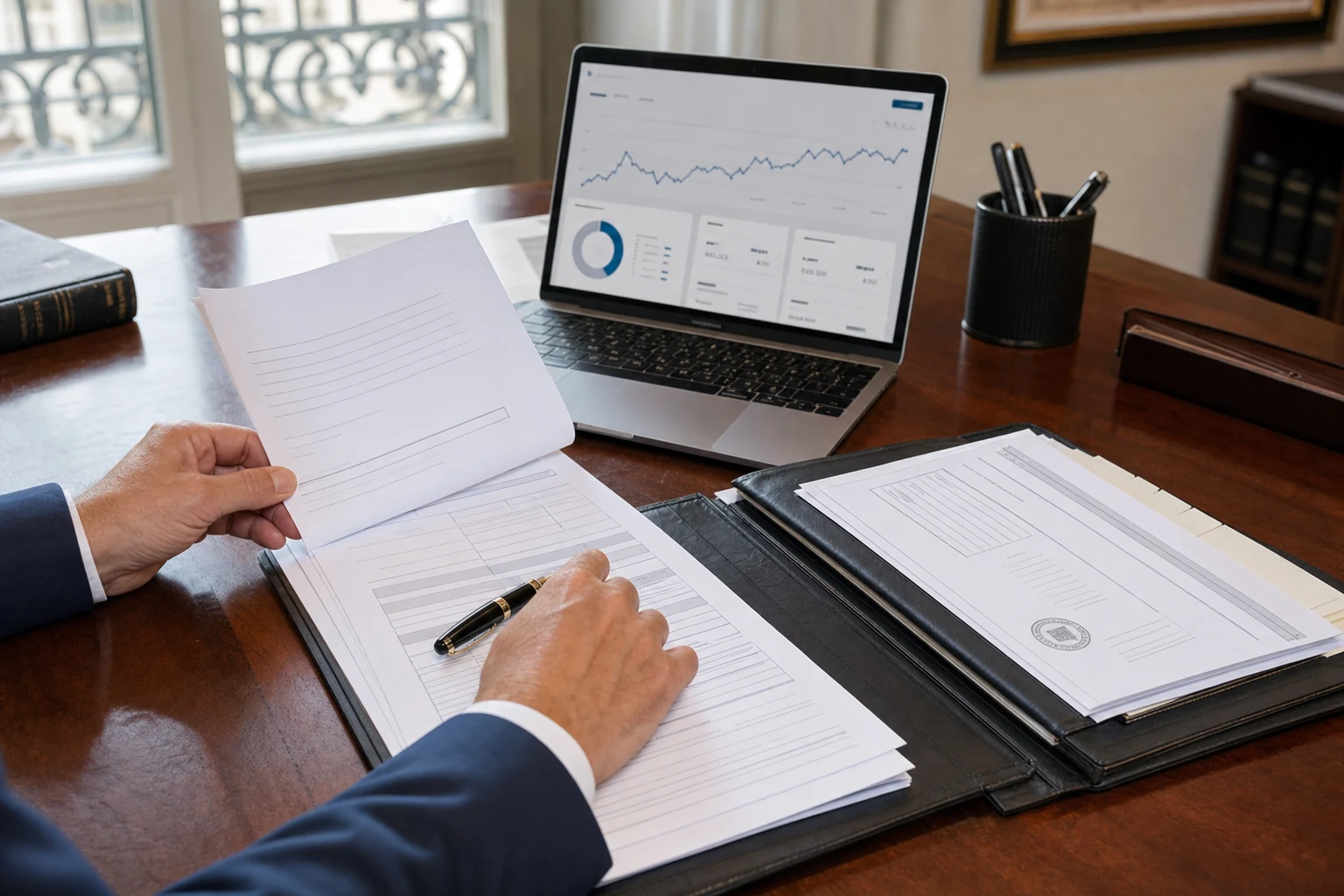 Administrador fiduciario revisando la casilla Simple trust en IRS Form W-8BEN-E Línea 4