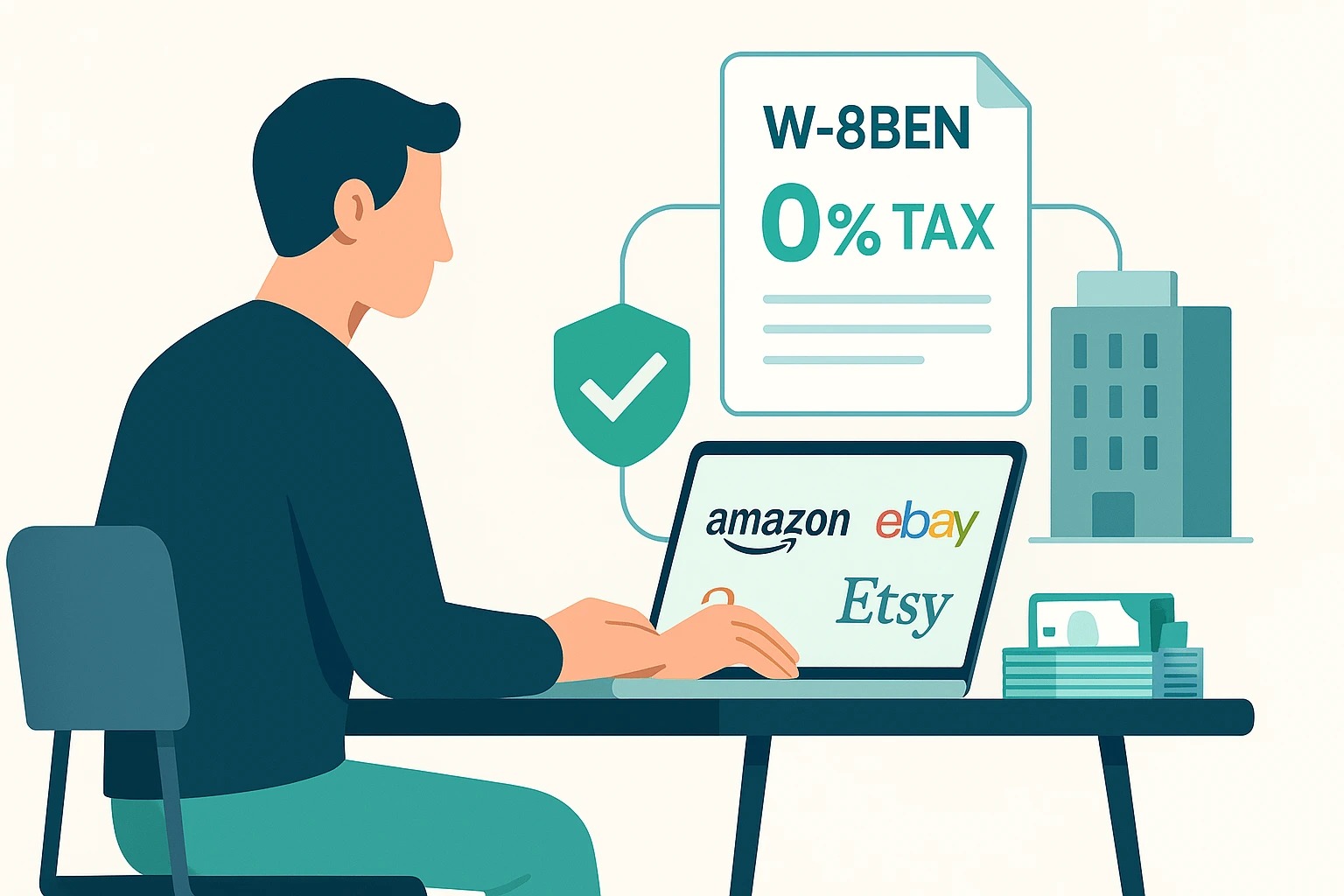 How to Fill Out W-8BEN for Amazon, Etsy | 0% Tax Rate