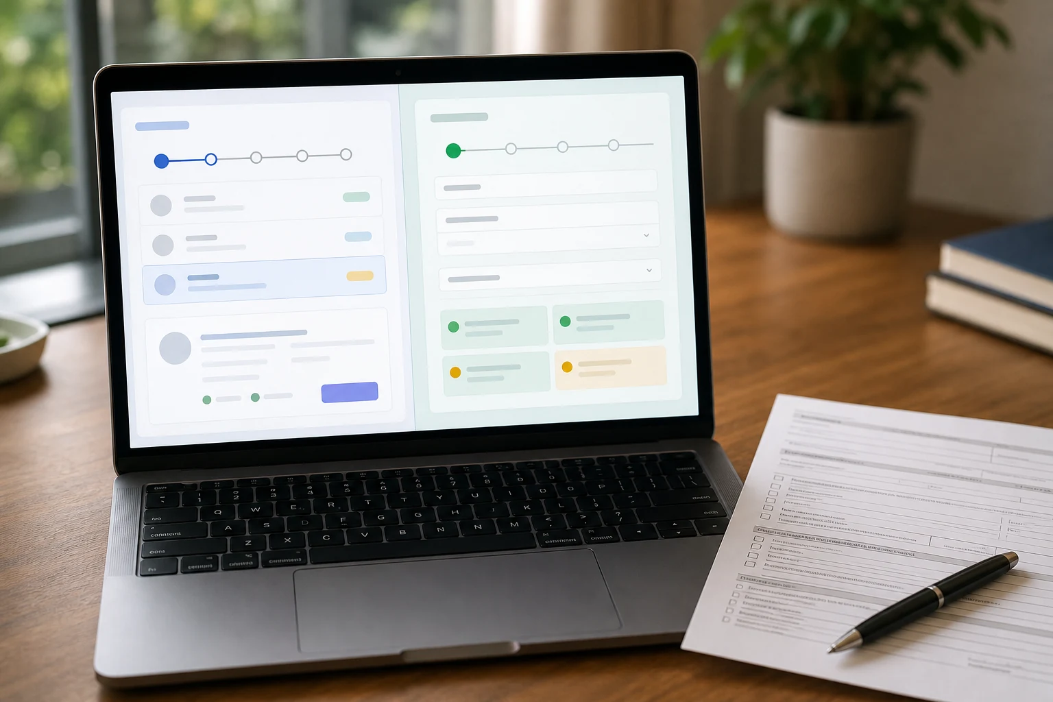 Contrattista remoto che compila il modulo IRS W-8BEN per l'onboarding fiscale Toptal, Deel o Remote.com