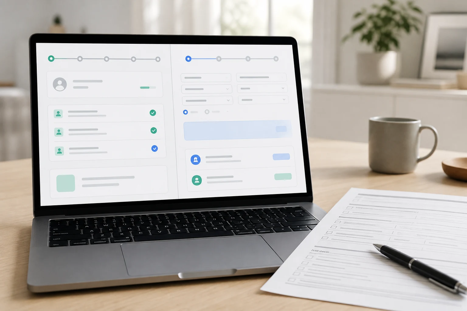 Distansarbetande uppdragstagare fyller i IRS-formulär W-8BEN för skatteonboarding på Toptal, Deel eller Remote.com