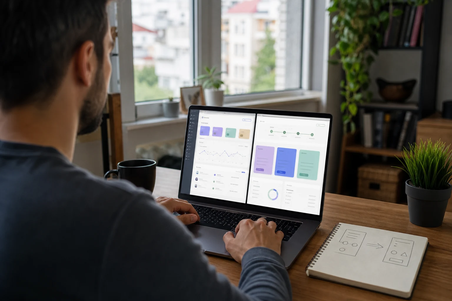 W-8BEN pentru vânzătorii de pe Gumroad și Lemon Squeezy — un dezvoltator independent din Baia Mare la laptop, cu două file de browser deschise una lângă alta, una arătând un tablou de bord Gumroad, cealaltă un tablou de bord Lemon Squeezy, în timpul migrării unui mic produs SaaS